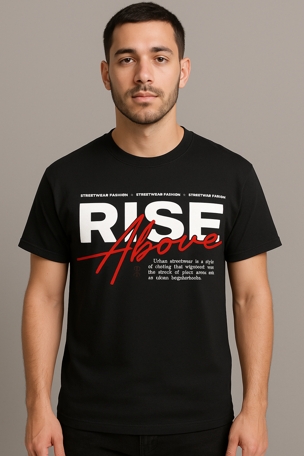 Rise Above Streetwear Tee – Bold Urban Statement